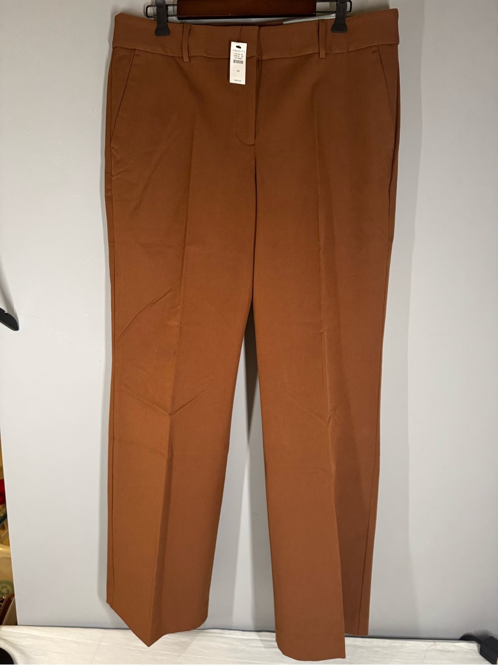 Talbots Women’s Straight-Leg Dress Pants in Rust Brown Size 14
